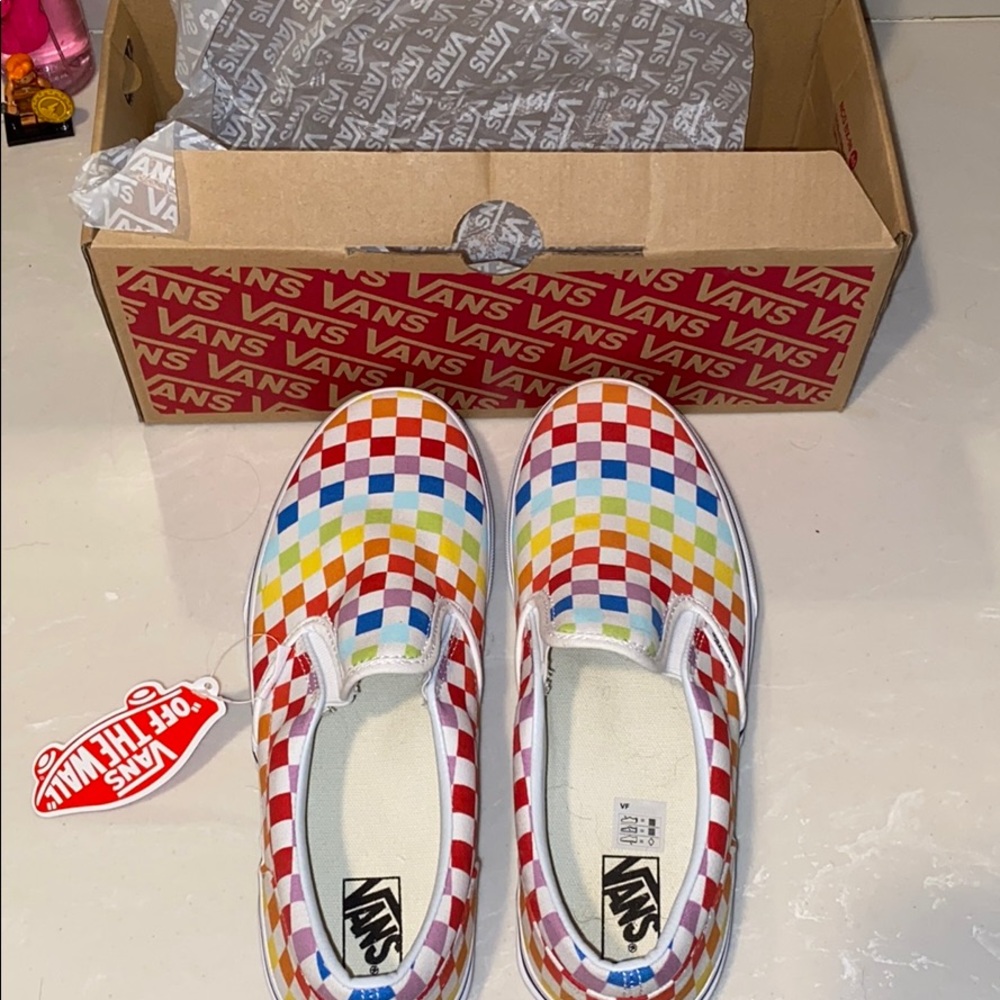 Brand New Rainbow Checker Vans!